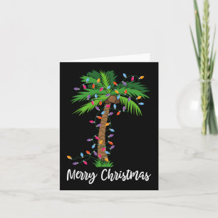Merry Christmas Lights Palm Tree Beach Xmas Pajama Card