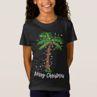 Merry Christmas Lights Palm Tree Beach Xmas Pajama