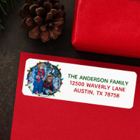 Merry Christmas Lights Photo Cute Return Address
