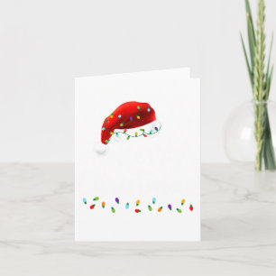Merry Christmas Lights Red Santa Hat Xmas Family M Card