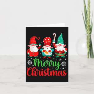 Merry Christmas Lights Red Santa Hat Xmas Family M Card