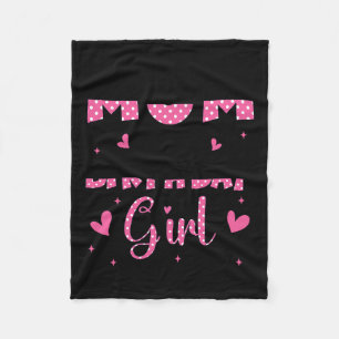 Merry Christmas Lights Red Santa Hat Xmas Family M Fleece Blanket