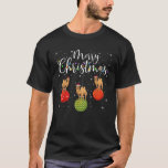 Merry Christmas Lights Santa Hat Camel Ugly Xmas  T-Shirt<br><div class="desc">Merry Christmas Lights Santa Hat Camel Ugly Xmas</div>