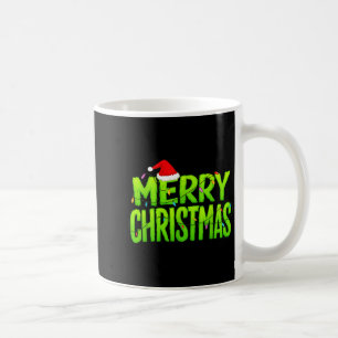 Merry Christmas Lights Santa Hat Pajamas Xmas Humo Coffee Mug