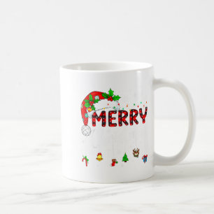 Merry Christmas Lights Santa Hat Xmas Family Match Coffee Mug
