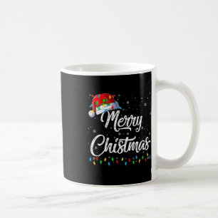 Merry Christmas Lights Santa Hat Xmas Family Men W Coffee Mug