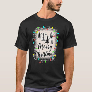 Merry Christmas Lights Up Matching Family Xmas T-Shirt