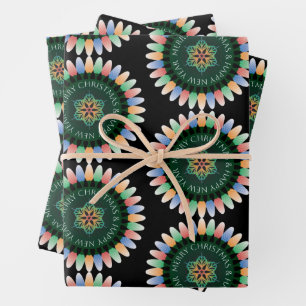 Merry Christmas Lights Wrapping Paper