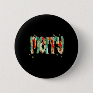 Merry Christmas Lights Xmas Family Matching Men Wo 6 Cm Round Badge