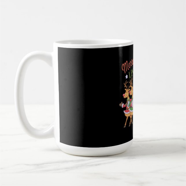 Merry Christmas Line Dance Celebrate the Season  Coffee Mug (Left)