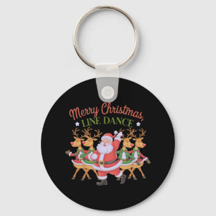Merry Christmas Line Dance Celebrate the Season Key Ring