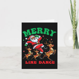 Merry Christmas Line Dance Line Dancing Santa And  Card