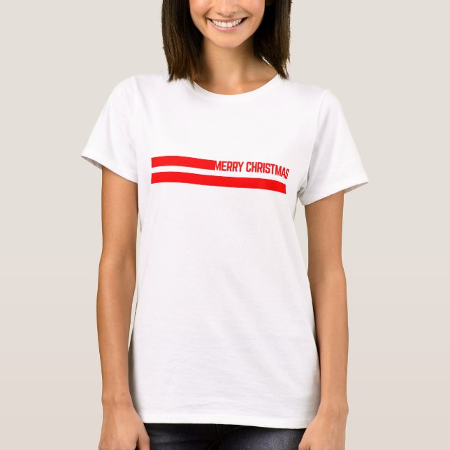 merry christmas lines T-Shirt (Front)