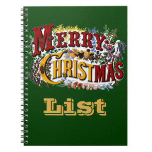 Merry Christmas List Notebook
