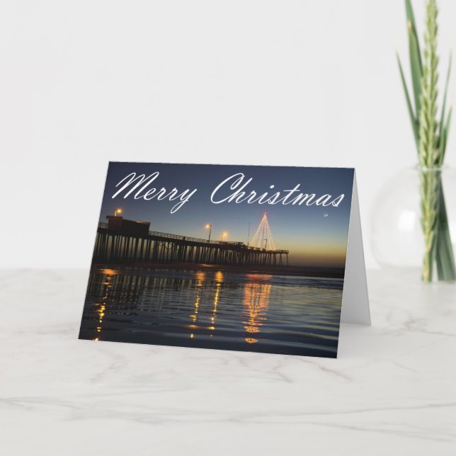 Merry Christmas - Lit Pier Card (Front)