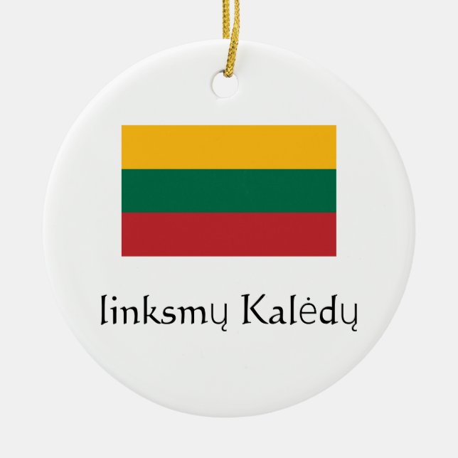 Merry Christmas Lithuania Ornament (Front)