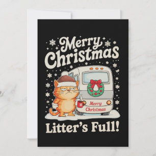 Merry Christmas Litter’s Full Cat Xmas Holiday Card
