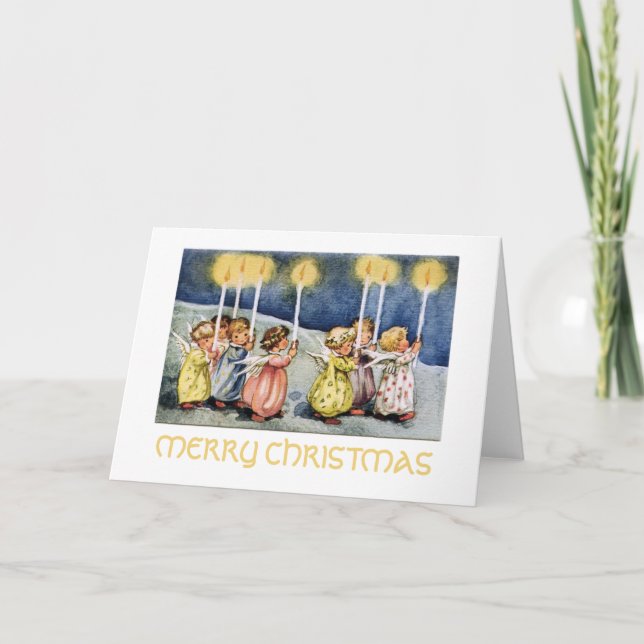 Merry Christmas Little Angels Greeting Card (Front)