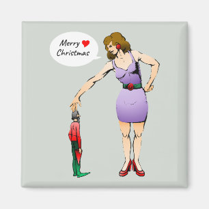 Merry Christmas Little Elf  Magnet