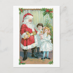 Merry Christmas, Little Girl! Holiday Postcard
