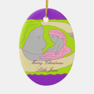 merry christmas little jesus ceramic tree decoration