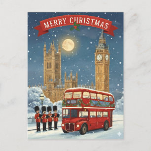 Merry Christmas London Theme Postcard