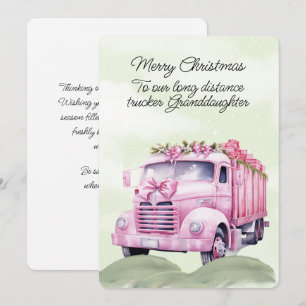 Merry Christmas Long Haul Trucker Granddaughter