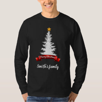 Merry Christmas long sleeve customizable T-shirt