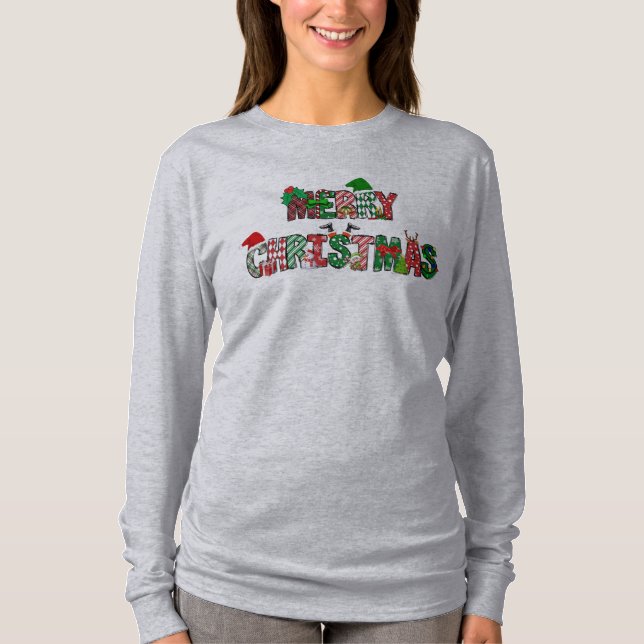Merry Christmas Long-sleeve T-Shirt (Front)