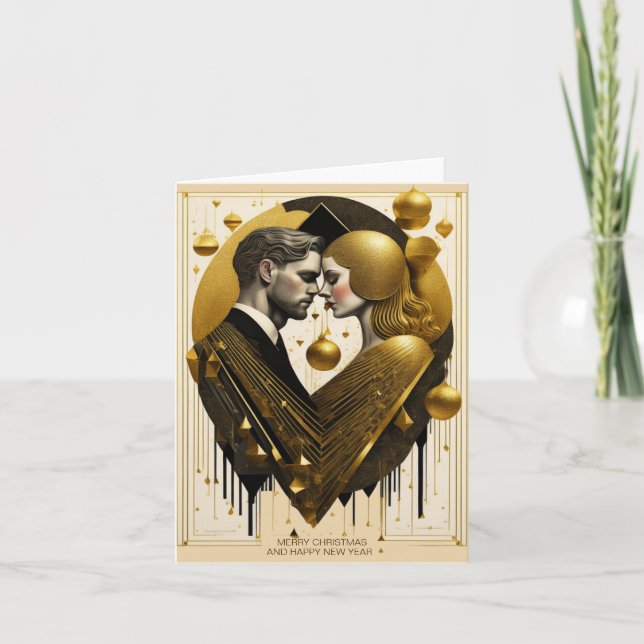 Merry Christmas love couple card (Front)