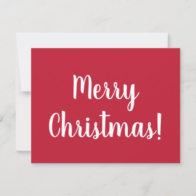 Merry Christmas Love From Santa Personalised Red Holiday Card (Front)