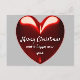 Merry christmas Love heart Postcard