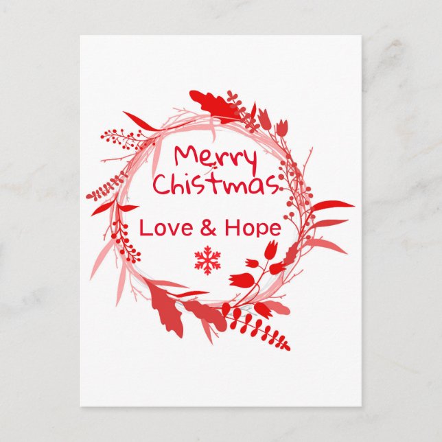 Merry Christmas Love & Hope card (Front)