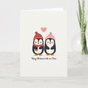 Merry Christmas Love Penguins Card