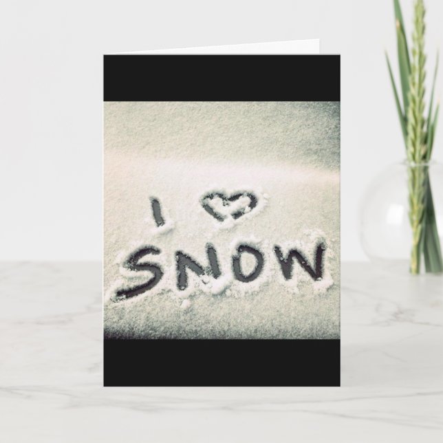 ***MERRY CHRISTMAS*** LOVE SNOW & **LOVE YOU** CARD (Front)