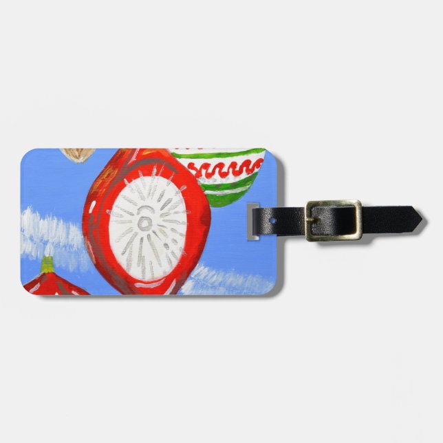 Merry Christmas Luggage Tag (Front Horizontal)