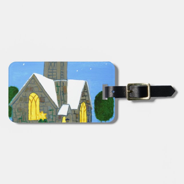 Merry Christmas Luggage Tag (Front Horizontal)