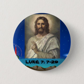 merry christmas, LUKE 7: 7-29 6 Cm Round Badge