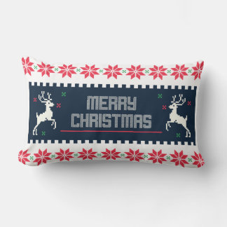 Merry Christmas Lumbar throw pillow