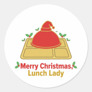 Merry Christmas Lunch Lady Sticker