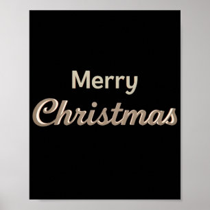 Merry Christmas Luxury Typography Poster 01