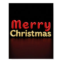 Merry Christmas Luxury Typography Poster Paper 02