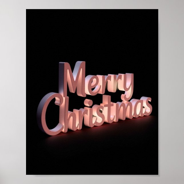 Merry Christmas Luxury Typography Poster Paper 23 (Front)
