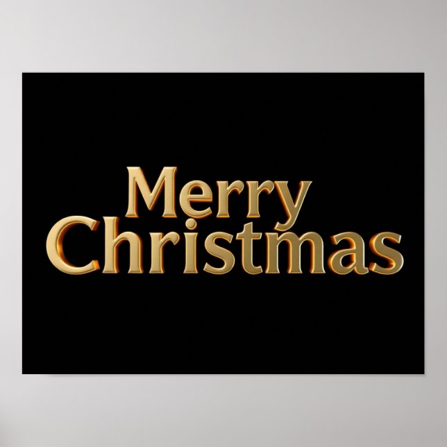 Merry Christmas Luxury Typography Poster Paper H11 (Front)