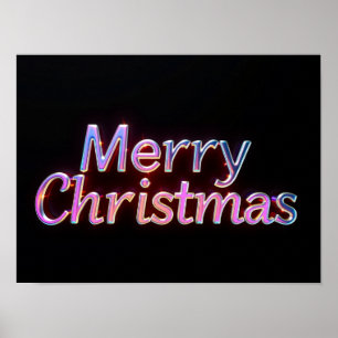 Merry Christmas Luxury Typography Poster Paper H14