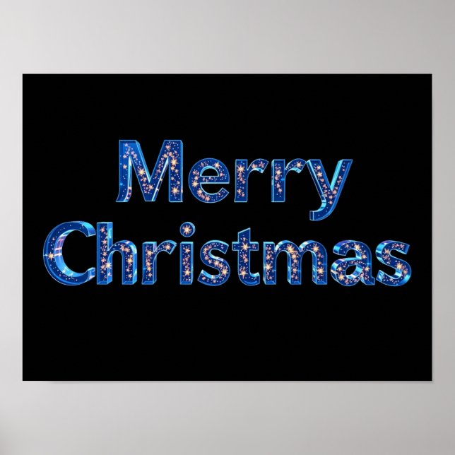 Merry Christmas Luxury Typography Poster Paper H21 (Front)