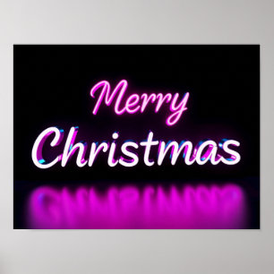 Merry Christmas Luxury Typography Poster Paper H27
