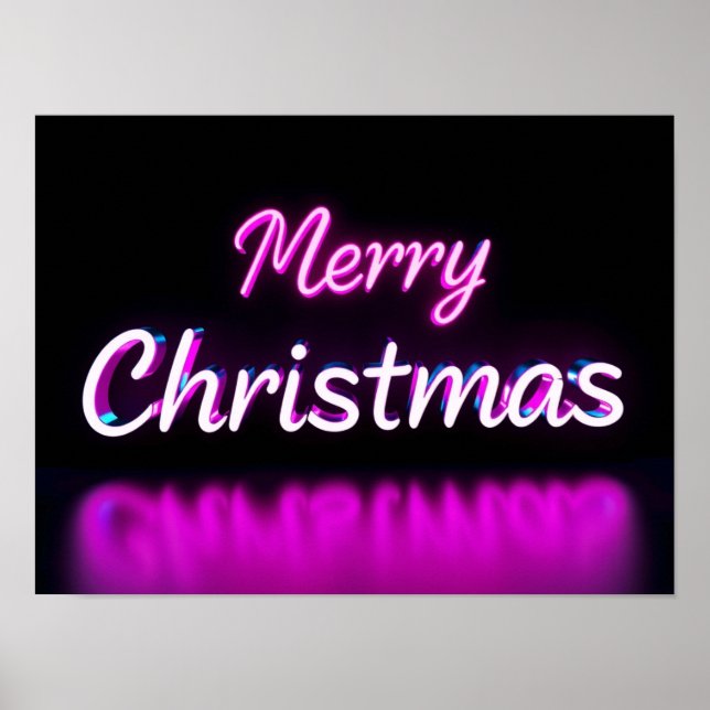 Merry Christmas Luxury Typography Poster Paper H27 (Front)