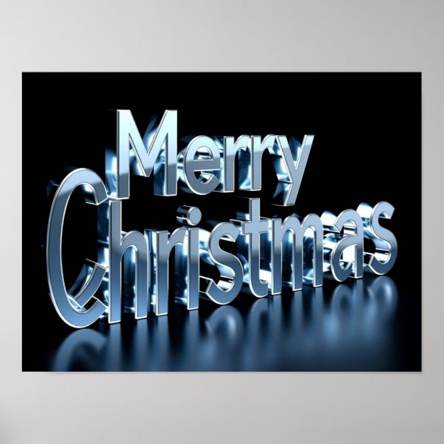 Merry Christmas Luxury Typography Poster Paper H43 (Front)
