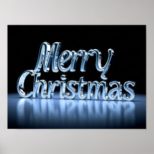 Merry Christmas Luxury Typography Poster Paper H45
